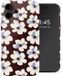 Selencia Coque - Convient pour Apple iPhone 16 - Coque arrière compatible MagSafe - Choco Flower Pop