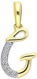 Lucardi Hangers 'Alfabet G' 14 Karaat Goud - goudkleurig