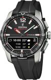 Festina F23000/4 Heren Horloge - Titanium/Leer - Zilverkleurig - Ø 44 mm - Quartz