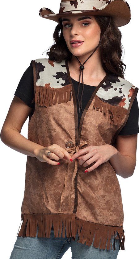 Boland - Western Vest - Bruin - Maat M - Unisex