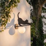 Lindby Wandlamp buiten - 1licht - metaal - H: 40 cm - E14 - zwart