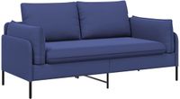 vidaXL 2-Zits Sofa Politieblauw Fluweel 188 x 81 x 89 cm