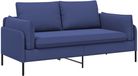 vidaXL Canapé 2 places velours bleu police 188 x 81 x 89 cm