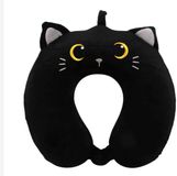 iTotal Neck Pillow BLACK CAT Zwarte Kat 33 x 28 x 18 cm