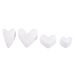 RAYHER 34234000 zeepgietvorm: harten, diepte 3cm, 4-delig, plastic, wit, 35 x 10 x 3,5 cm