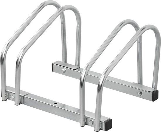 ProPlus Fietsenrek - 2 Fietsen - Vloer/Wandmontage - Zilver