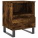 VidaXL Nachtkastje 40x35x50 cm bewerkt hout gerookt eikenkleurig