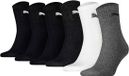 PUMA Sokken Set van 6 Zwart/Zwart/Wit/Grijs Maat 39-42 Unisex Katoen/Polyester/Polyamide