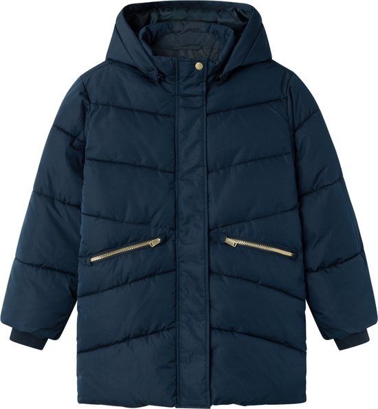 NAME IT NKFMEMO Meisjes Winterjas - Maat 140 - Dark Sapphire
