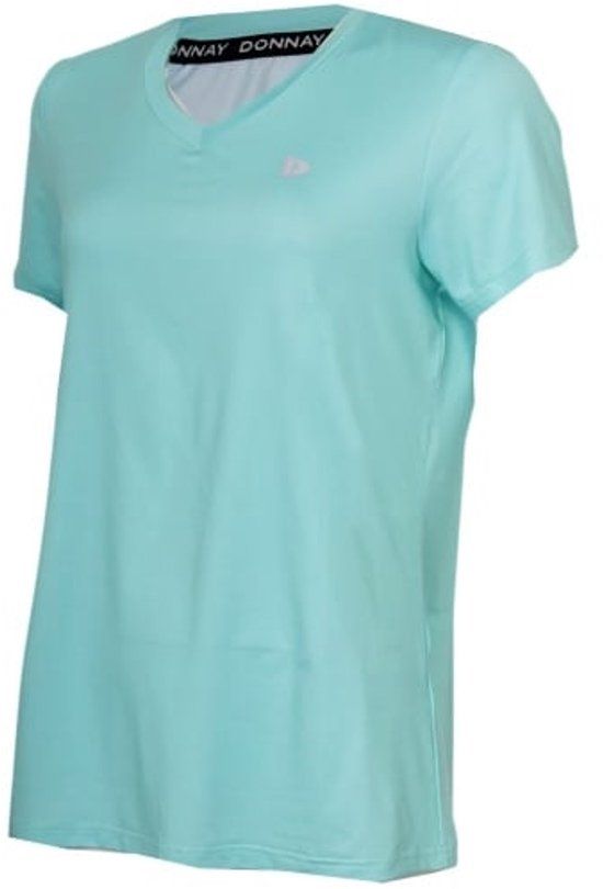 Donnay Sportshirt (Vera) V-neck T-Shirt Dames Lichtblauw Maat M