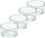 Trend Candles bougeoir - 4x - verre - transparent - 4x3 cm - bougie chauffe-plat