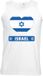 Bellatio Decorations Israel singlet shirt/ tanktop met Israelische vlag in hart wit heren M