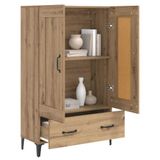 vidaXL - Highboard - Artisanaal - eiken - 70 x 31 x 115 cm