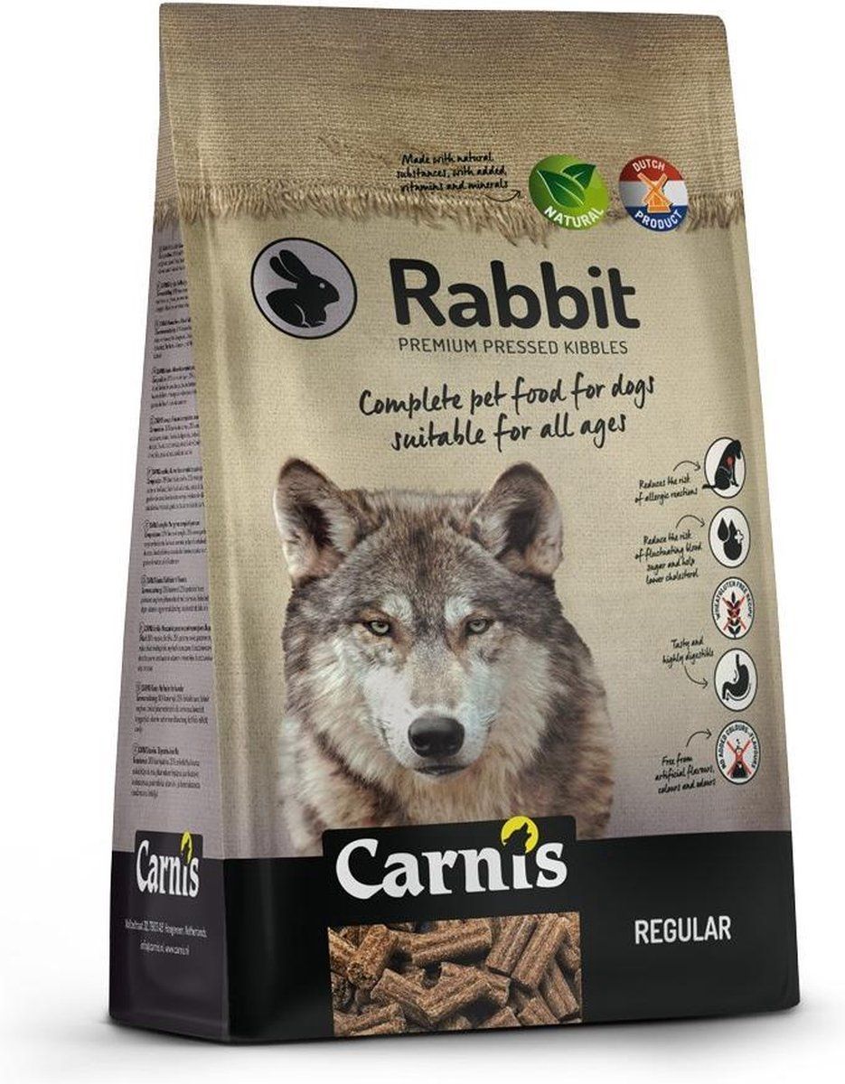 Carnis Geperste brok KONIJN - RABBIT - REGULAR 12,5kg