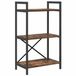 vidaXL Boekenplank 3-laags Bewerkt hout Rook Eiken 96 cm