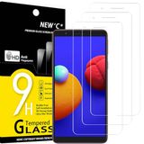 NEW'C 3 Stuks, Screen Protector voor Samsung Galaxy M01 Core, Galaxy A01 Core, Gehard Glass Schermbeschermer Film 0.33 mm ultra transparant, ultra resistent