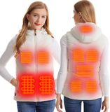 MEETWEE MEETHOO Verwarmd Vest Dames | Gewatteerde Elektrische Bodywarmer | Verwarmde Bodywarmer | USB | Powerbank niet inbegrepen-Wit-M