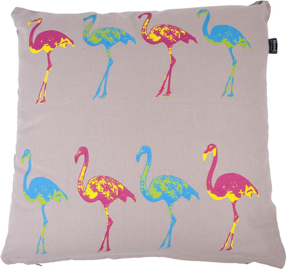 In the Mood Flamingo Multi Sierkussen - 50x50 cm - Multi/Kiezel