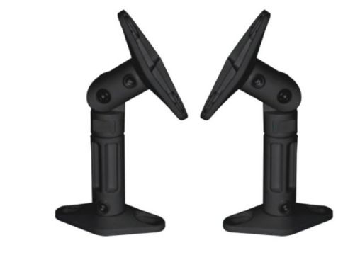 Maclean MC-528 Speaker Stand Table Plastic Black - Set of 2