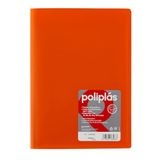 Grafoplas - map, transparant, A4, oranje, 10 inzetstukken van polypropyleen, ondoorzichtig, gemaakt in Spanje, flexibel deksel, perfect voor het archiveren van documenten en bladeren