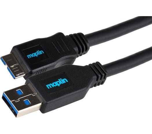 Maplin MAPCUS68 USB-kabel - 0,75 m - Zwart