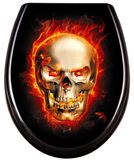 StarTech Duroplast Toiletzitting - Universele WC-zitting - Ghost Rider