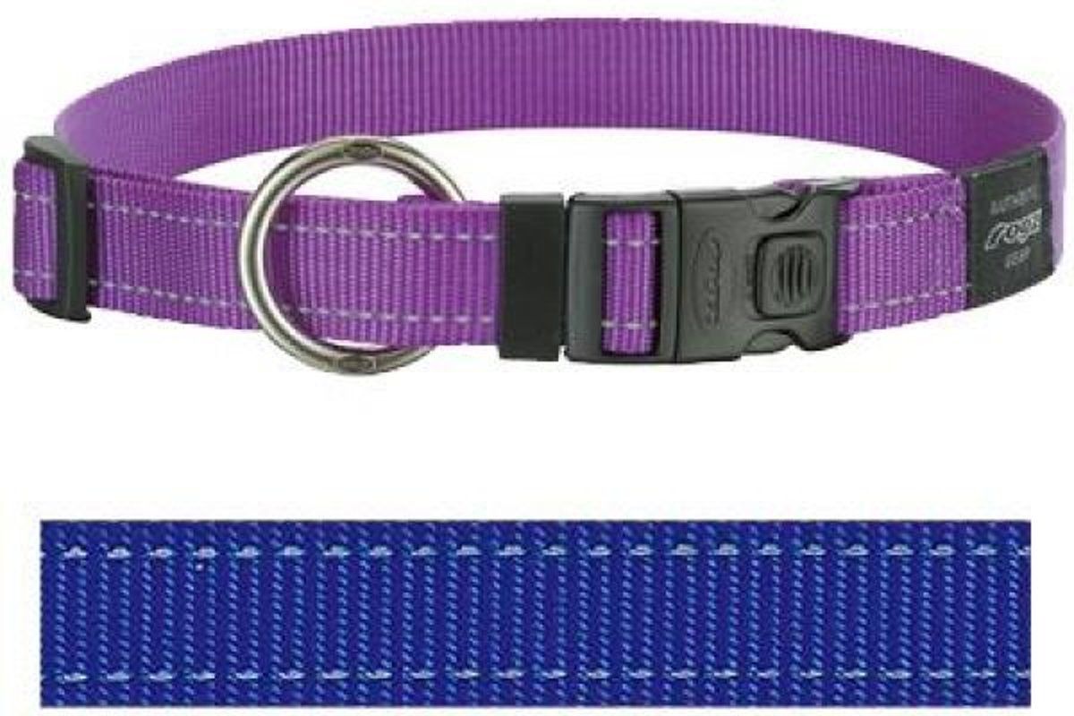 ROGZ FOR DOGS Lumberjack Halsband - Blauw - 25mm x 43-73cm