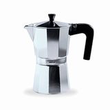 Lacor - Italiaans Turin-koffiezetapparaat, express koffiezetapparaat, gegoten aluminium, geschikt voor alle soorten vuur behalve inductie, capaciteit 6 kopjes, hoogglans afwerking