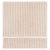 Yard Hebden Gestreepte katoenen badstof badhanddoek (naturel, 70 x 130 cm)