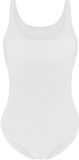 Sassa Lichaam CASUAL COMFORT Damesbody Wit Effen Mouwloos Ronde Hals Slim Fit Katoen/Elastaan XXL (44)