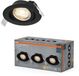Osram Spot Set LED inbouwspot Simple DIM, 4,9W 827 Zwart, set van 3
