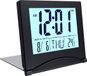 MMOBIEL Digitale Klok LCD Reiswekker Opvouwbaar met Achtergrondverlichting – Bureau Klok Wekker Digitaal met Temperatuur en Datum – Wekker Digitaal Klokje – Digitale Klok op Batterijen incl. – Zwart