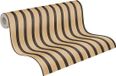 A.S. Création Vliesbehang Gestreept Industrieel Goud Bruin/Zwart Metallic 1005 x 53 cm
