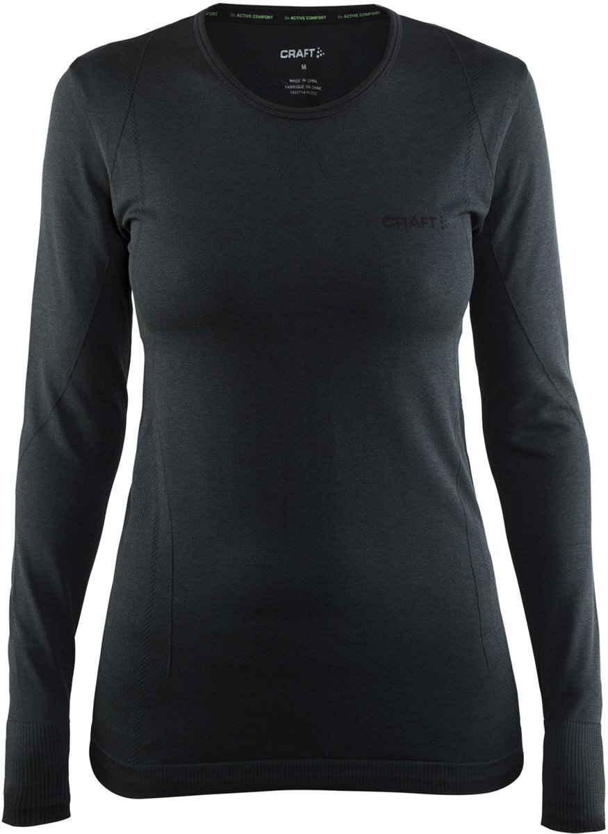 Craft Active Comfort Rn Ls W 1903714 - Sportshirt - Black Solid - Dames - Maat XL