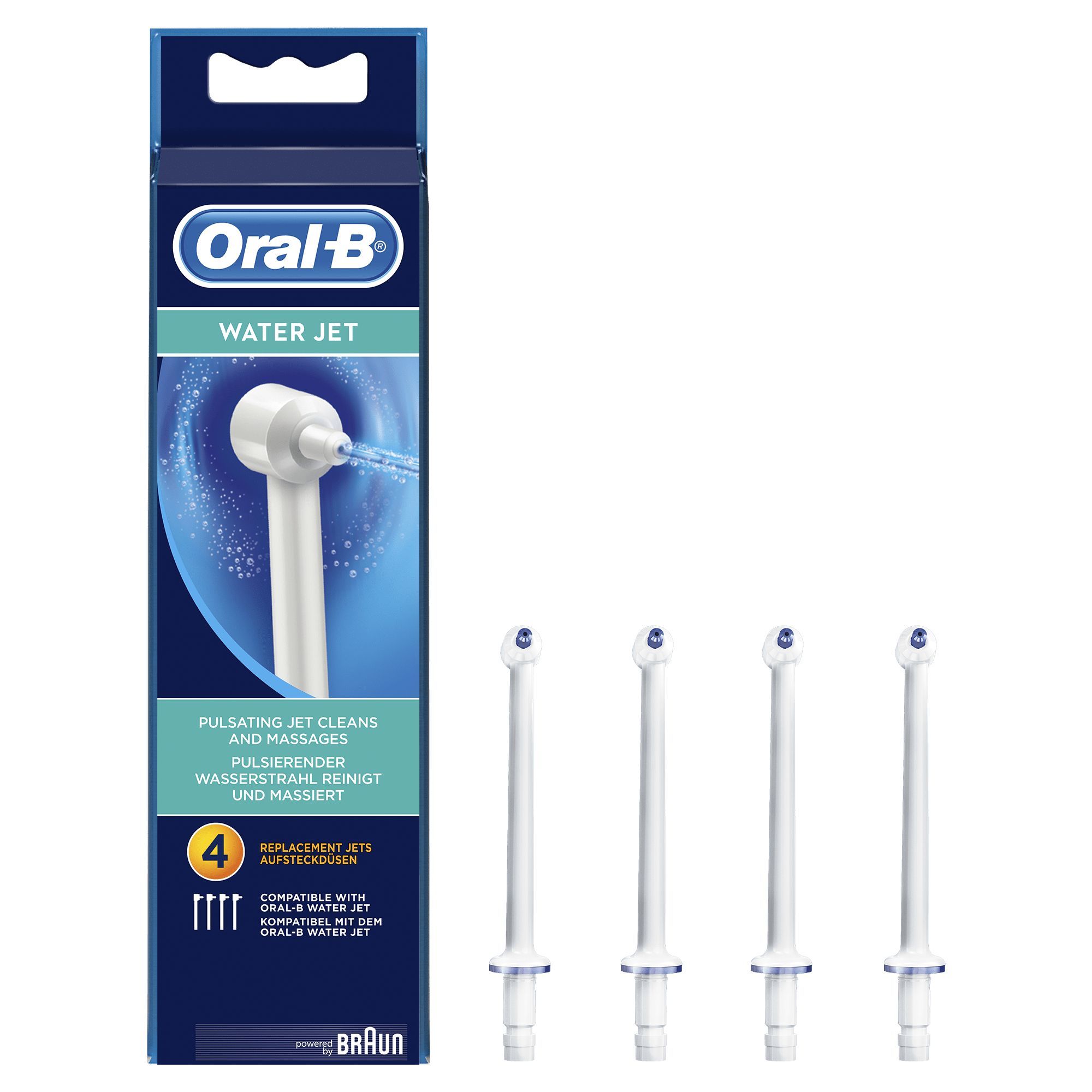 Oral-B WaterJet x4 Elektrische flosser mondstuk - 4 Stuks - Wit