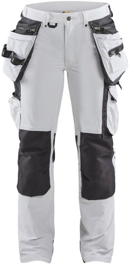 Blåkläder Dames schildersbroek 4-weg stretch 7179-1645 - Wit/Donkergrijs - C44