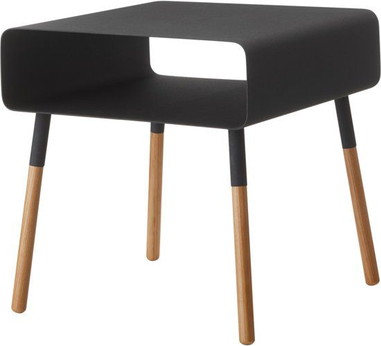 Yamazaki Bijzettafel 'Plain' - Zwart - Hout - 35x35x35cm