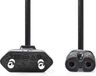 GO SOLID! Netzkabel Schwarz für Fenton FT10LED Bluetooth Party-Lautsprecher