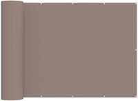 vidaXL Balkon privacy scherm 150 x 600 cm stof met PU-coating Taupe
