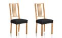 Martina Home Emilia Stoelhoezen van stof voor stoel, 24 x 30 x 6 cm, zwart