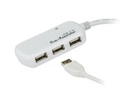 ATEN UE2120H - USB 2.0 Hub - 4 poorten - Wit