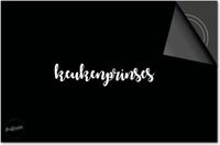 Dietrix Inductie Beschermer - 81x52cm - Quotes - Keukenprinses Zwart