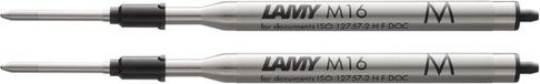 LAMY M16 2x Zwarte Ballpoint Pen Vullingen, Medium Schrijfbreedte
