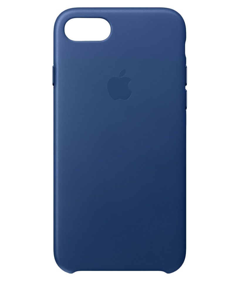 Apple MPT92ZM/A Lederen Back Cover voor iPhone 7/8 - Saffierblauw