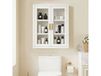 HOMCOM Armoire murale de salle de bain, meuble haut salle de bains avec 2 portes cannelées, étagère réglable, 40x14x50cm, blanc