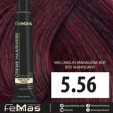 Femmas Haarverf Lichtbruin Mahonie Rood 5.56 - 100ml