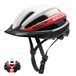 Exclusky Fietshelm voor heren en dames met vizier en licht (56-61 cm)