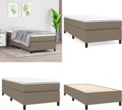 vidaXL Boxspringbedframe, taupe, 90x200 cm, gestoffeerd
