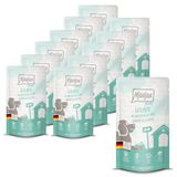MjAMjAM - Premium natvoer voor honden - Quetschie - Goede kalkoen (hen) met gekookte rijst en gestoomde courgette, pak van 12 (12 x 125g), glutenvrij met extra vlees