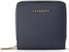 Lazarotti Bologna Leather Zip Wallet With 6 Card Slots Navy